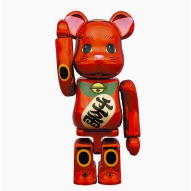 MEDICOM TOY(メディコムトイ)のbe@rbrick 招き猫 梅金メッキ 100% 新品未開封 ハンドメイドのおもちゃ(フィギュア)の商品写真