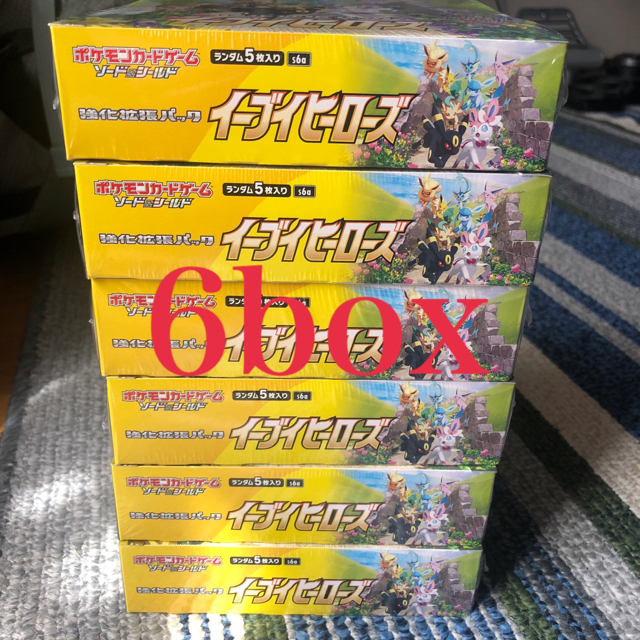 シュリンク付き　ポケモンカード　イーブイヒーローズ　6box