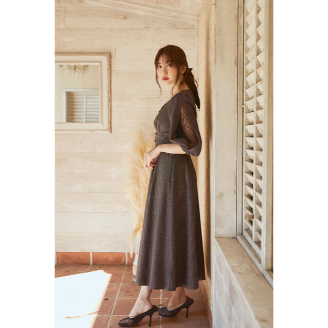 herlipto Inner Lace Sleeve One-Piece - ロングワンピース/マキシ ...