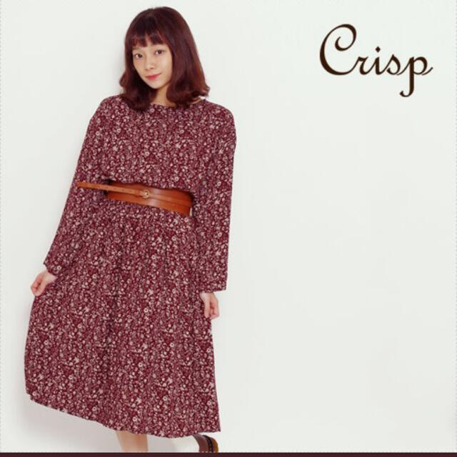 Crisp(クリスプ)のcrisp 💜ドレーピー花柄ワンピース レディースのワンピース(ロングワンピース/マキシワンピース)の商品写真