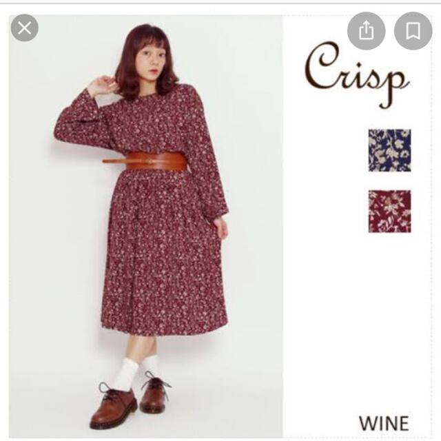 Crisp(クリスプ)のcrisp 💜ドレーピー花柄ワンピース レディースのワンピース(ロングワンピース/マキシワンピース)の商品写真