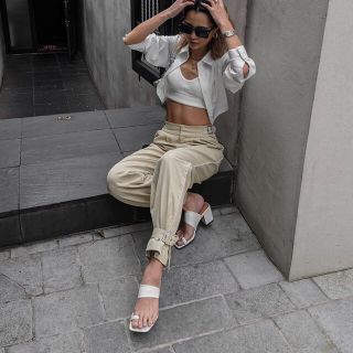 アリシアスタン(ALEXIA STAM)のaclent　2way piping slacks pants(カジュアルパンツ)