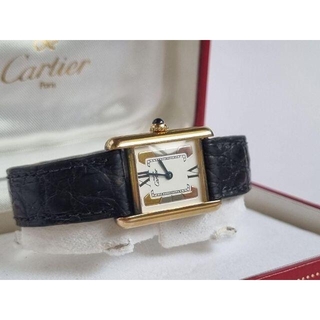 カルティエ(Cartier)の正規品保証書付カルティエ Cartier マストタンクsmヴェルメイユレディース(腕時計)