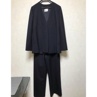 デミルクスビームス(Demi-Luxe BEAMS)のDemiーLuxe BEAMS ウールノーカラージャケット＆セミワイドパンツ　S(ノーカラージャケット)