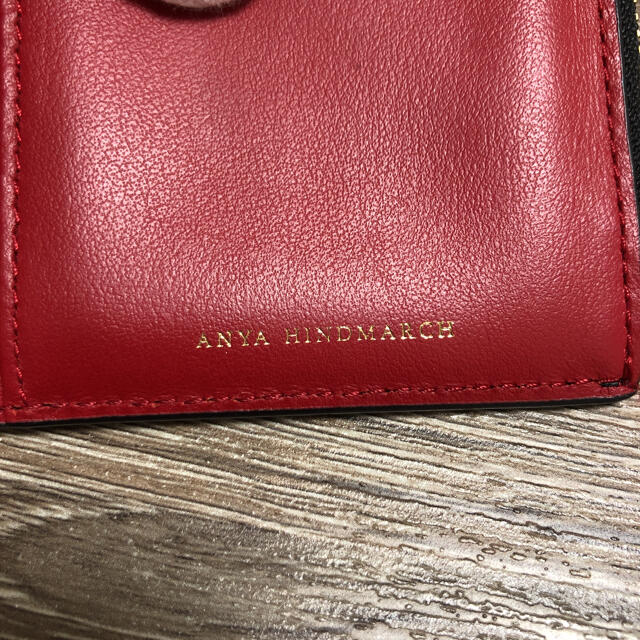 ANYA HINDMARCH - 美品 アニヤハインドマーチ 二つ折り財布 レザー ...