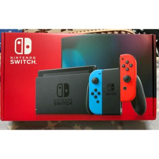 ニンテンドースイッチ(Nintendo Switch)の(即日発送可)店印あり Nintendo Switch ネオン 本体 スイッチ(家庭用ゲーム機本体)