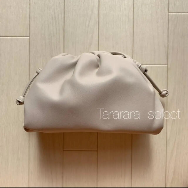 ●leather gyozabag S beige●