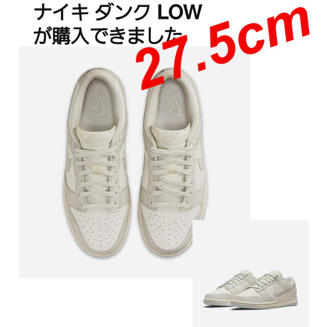 NIKE WMNS DUNK LOW LIGHT BONE 27.5cm