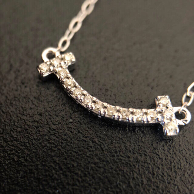PT850 製 ダイヤモンド スマイル ネックレス - recantolarfeliz.com.br
