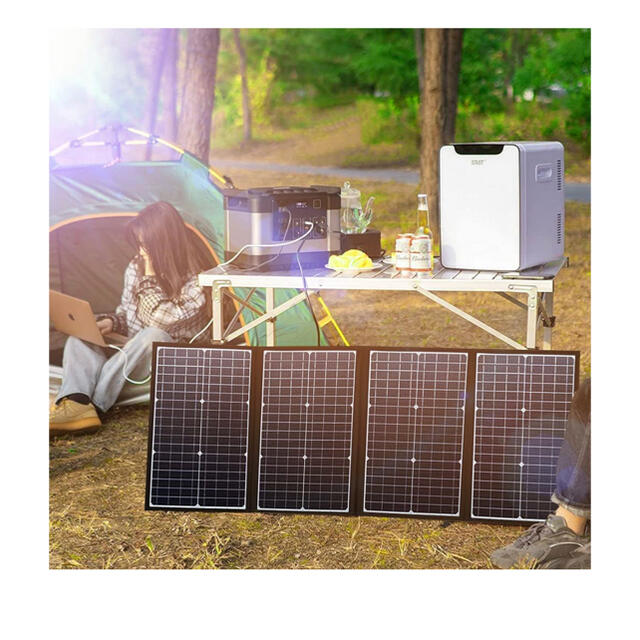 高質 ソーラーパネル 110W 4枚折りたたみ式26%発電効率 ソーラーチャージャー - 日用品/生活雑貨/旅行