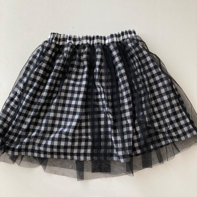 motherways(マザウェイズ)のチュール付きスカート【140センチ】 キッズ/ベビー/マタニティのキッズ服女の子用(90cm~)(スカート)の商品写真