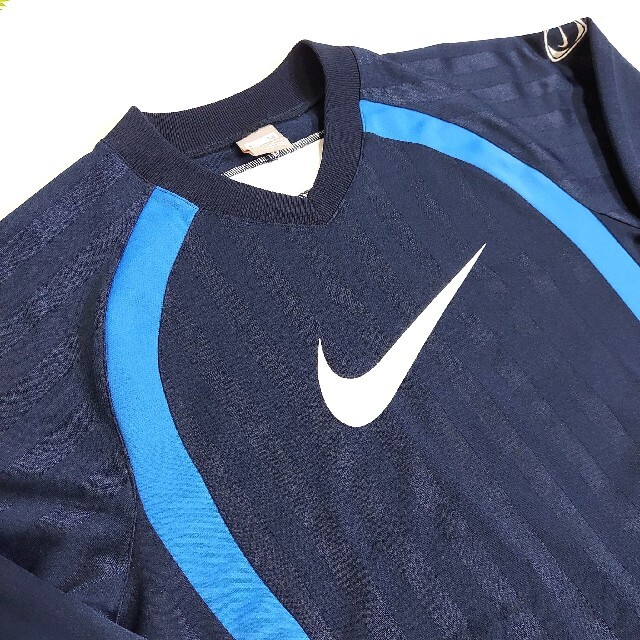 NIKE(ナイキ)のNIKE ジャージ素材 デカロゴ プルオーバー トレーニングウェア紺 79424 メンズのトップス(ジャージ)の商品写真