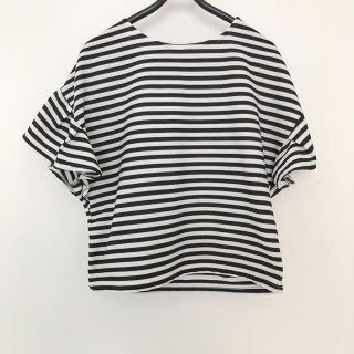 ボーダー Tシャツ カットソー ブラウス オフィス(Tシャツ(半袖/袖なし))