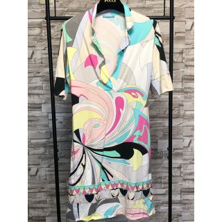 エミリオプッチ(EMILIO PUCCI)の【本日セール】エミリオプッチ  カットソーワンピ　チュニック(ひざ丈ワンピース)