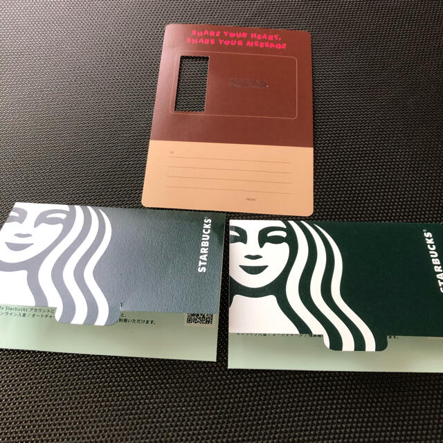 Starbucks Coffee(スターバックスコーヒー)のスタバ ギフトカード 封筒2枚＋バレンタイン チケットのチケット その他(その他)の商品写真