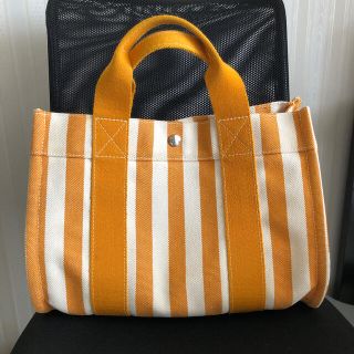 エルメス(Hermes)の美品　エルメス　トートバッグ　カンヌ　pm オレンジ　ポーチ付き(トートバッグ)