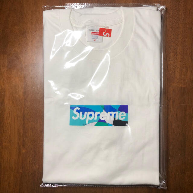 Supreme(シュプリーム)のSupreme Emilio Pucci Box Logo Tee 白青M メンズのトップス(Tシャツ/カットソー(半袖/袖なし))の商品写真