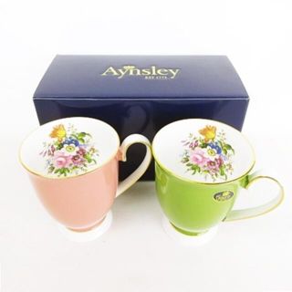 アザー(other)のエインズレイ AYNSLEY ハワードスプレイ フッテッドマグ マグカップ 2客(食器)