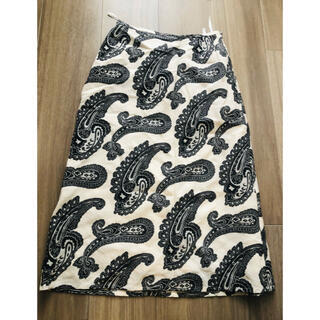 アッシュペーフランス(H.P.FRANCE)の織り ペイズリー 刺繍 スカート (ロングスカート)