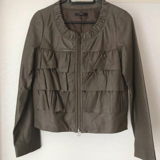 アーバンリサーチロッソ(URBAN RESEARCH ROSSO)のアーバンリサーチロッソ・革ジャン・レザージャケット・モカ・フリーサイズ・新品同様(ノーカラージャケット)