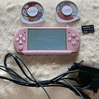プレイステーションポータブル(PlayStation Portable)のpsp 3000 ブロッサム・ピンク　セット(携帯用ゲーム機本体)