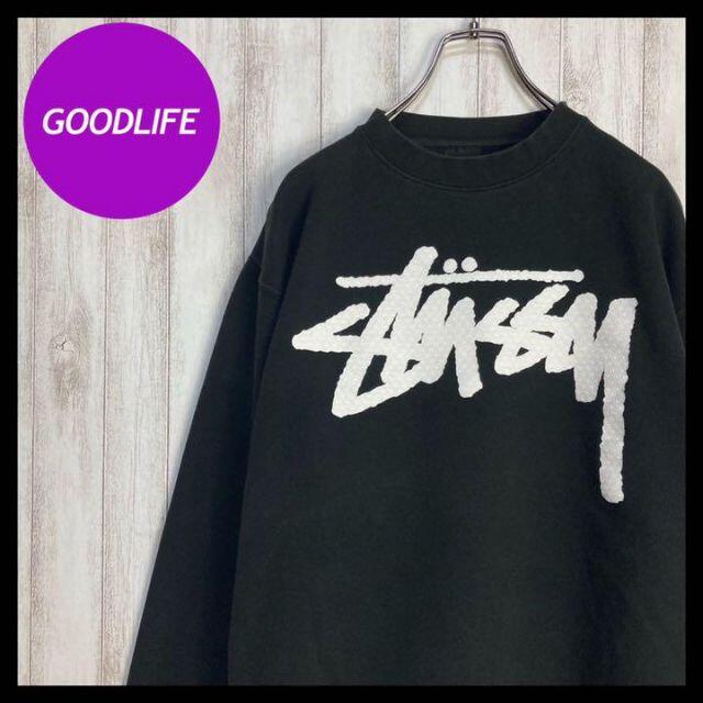 【希少XL】STUSSY グアテマラ製 バックプリントロゴ　パーカー　入手困難