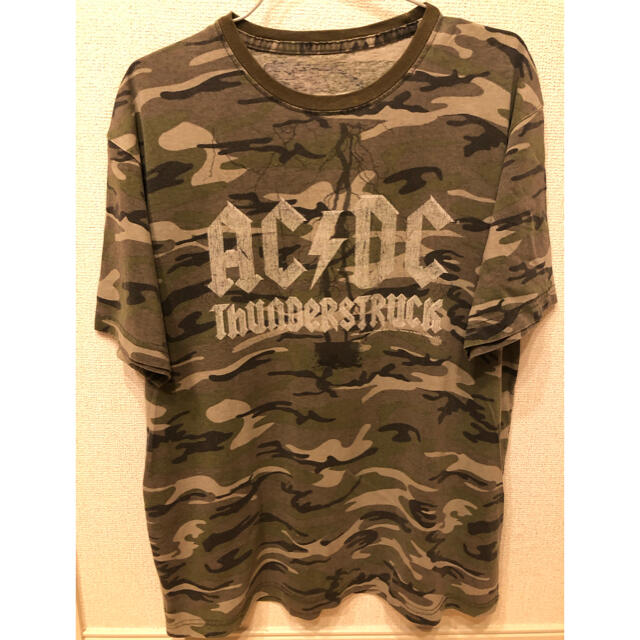 AC/DC エーシーディーシー THUNDERSTRUCK カモフラ TシャツTシャツ/カットソー(半袖/袖なし)