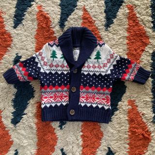 ベビーギャップ(babyGAP)のbabyGAPベビーギャップカウチンニットカーディガンコットンニット0-3m(カーディガン/ボレロ)