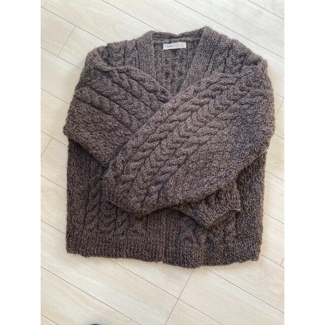 ニット/セーター BLACK by moussy - hand knitting cable