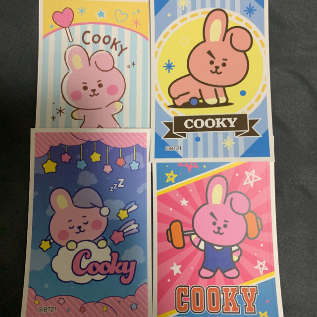 BT21 デコステッカー4枚セット COOKY グク エンタメ/ホビーのタレントグッズ(アイドルグッズ)の商品写真