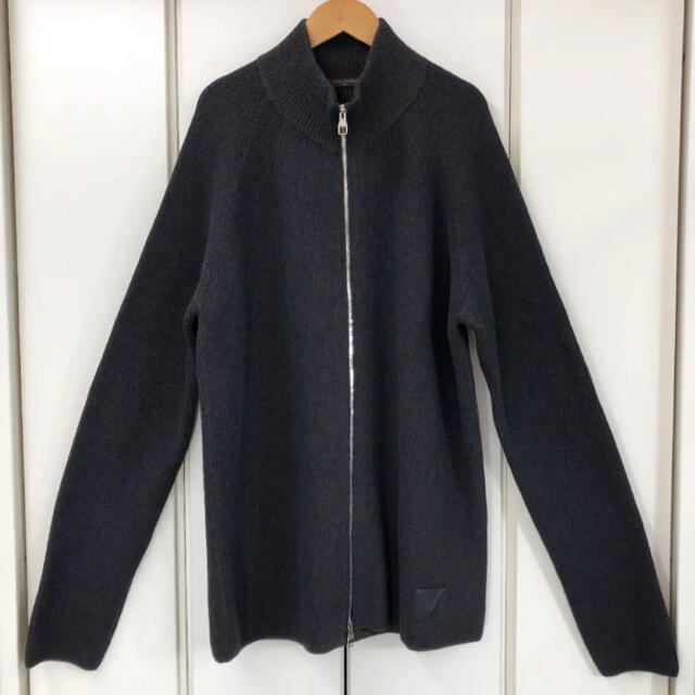 美品 LOUIS VUITTON ウール ニット ジップ ジャケット(XL)