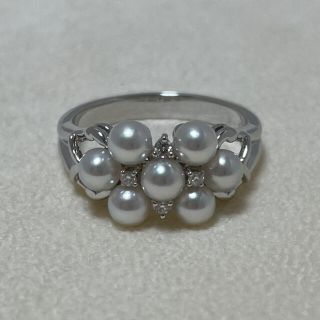 ミキモト(MIKIMOTO)の現行　ミキモト　パールリング　11号　WGK18 美品(リング(指輪))