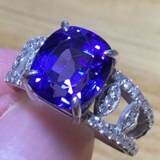 Uno-ya様専用⭐️美麗❗️5.9ct‼️タンザナイト＆ダイヤリング✨簡易鑑別(リング(指輪))