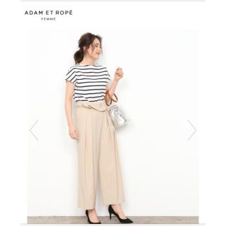 アダムエロぺ(Adam et Rope')のサマーウールペーパーバックパンツ(カジュアルパンツ)