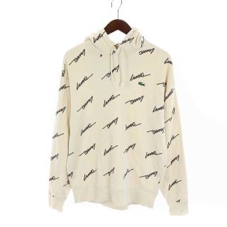 ラコステライブ(LACOSTE L!VE)のラコステ ライブ スクリプトロゴ スウェット パーカ 長袖 S ベージュ(パーカー)