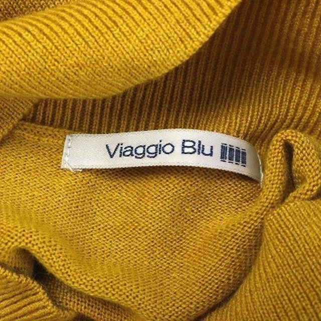VIAGGIO BLU(ビアッジョブルー)のビアッジョブルー フロントラッフルデザインニット セーター 長袖 2 M 黄 レディースのトップス(ニット/セーター)の商品写真