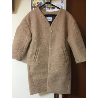 フェリシモ(FELISSIMO)のモコモコなボアコート　ミルクティー　ベージュ(ロングコート)