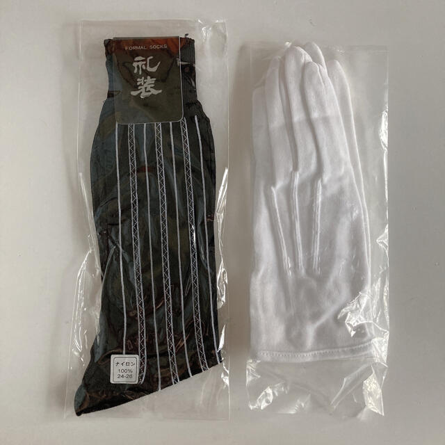 冠婚葬祭　礼服用　ソックス　手袋　男性用 メンズのメンズ その他(その他)の商品写真