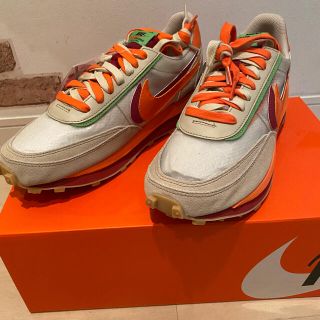 ナイキ(NIKE)のクロット × サカイ × ナイキ LDワッフル "オレンジ ブレイズ(スニーカー)