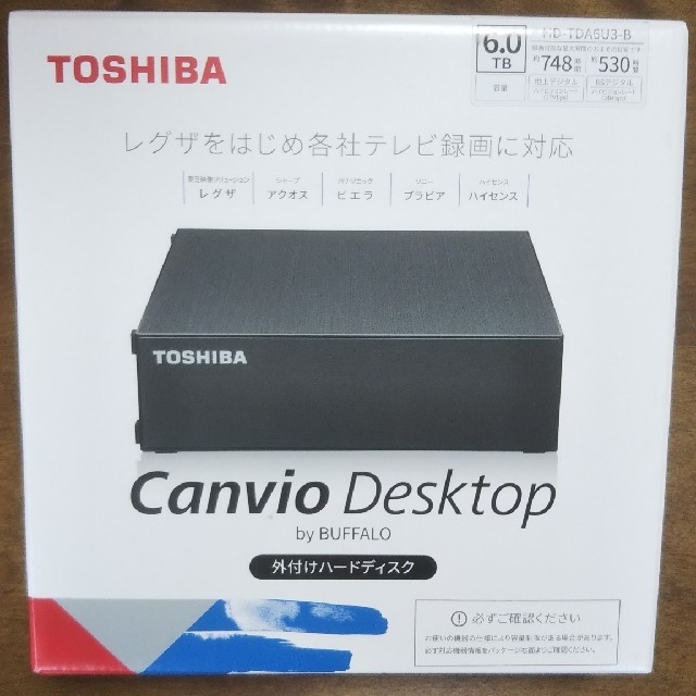 HD-TDA6U3-B 東芝  外付けハードディスク 6TB 未使用品PC/タブレット
