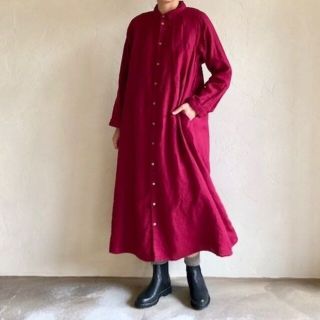 ❁日曜値下げ❁ nest Robe シャーリングネックワンピース ピンク