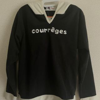 【3万円】courreges  ロゴデザイン フワフワ　パーカー　トップス