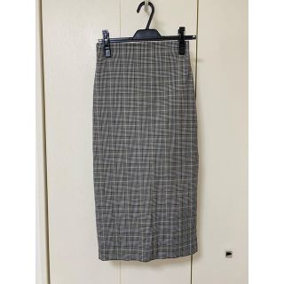 ザラ(ZARA)の【ZARA】チェックスリット入りタイトスカート(ひざ丈スカート)