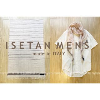 ユナイテッドアローズ(UNITED ARROWS)のISETAN MENS イタリア製 MADE IN ITALY ピンク系ストール(ストール)