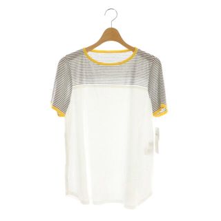 レリアン(leilian)のレリアン ボーダー 切替 半袖 カットソー Tシャツ 11 白 ホワイト(その他)