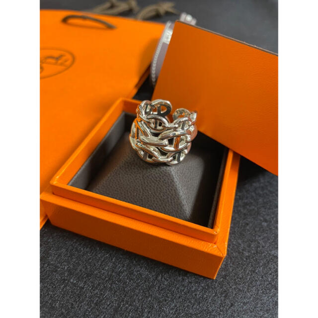 100%正規品 - Hermes エルメス シェーヌダンクル アンシェネ リング
