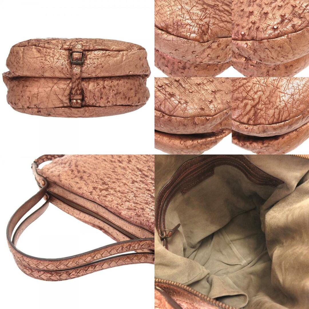 美品 ボッテガ ヴェネタ オーストリッチ ピンク トートバッグ バッグ 0046  BOTTEGA VENETA