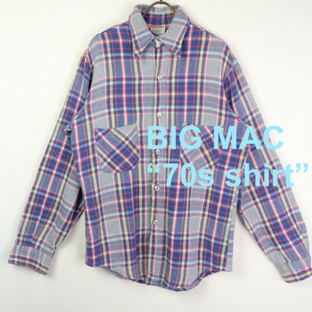 70s  USA　BIGMAC チェックシャツ　ネルシャツ　ビッグマック　M