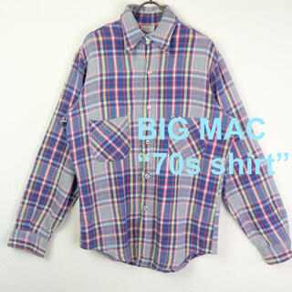 ペンドルトン(PENDLETON)の70s  USA古着　BIGMAC チェックシャツ　ネルシャツ　ビッグマック　M(シャツ)