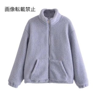 ザラ(ZARA)の🌰9月新作🌾5799◆gray グレー ボアブルゾン (ブルゾン)